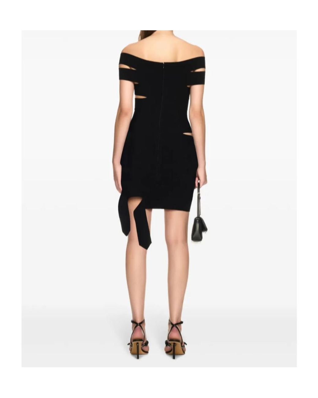 Off-White c/o Virgil Abloh Black Cut Out-Detail Mini Dress