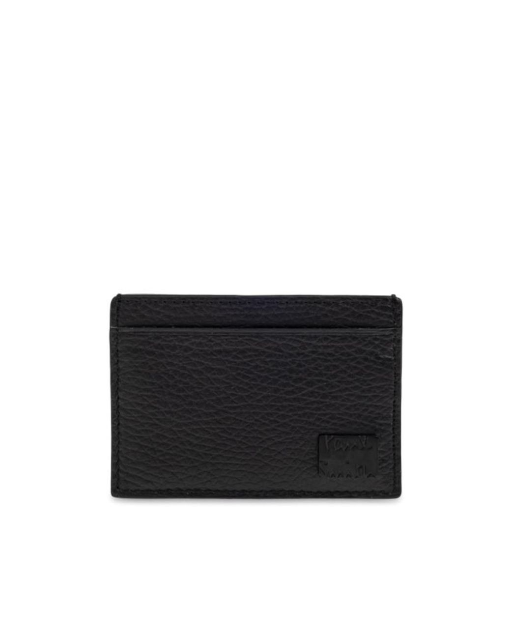 Paul Smith Black Logo Patch Slim Card Holder for men