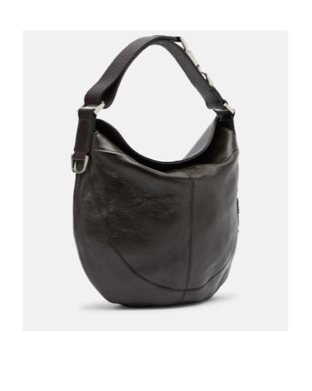 Lemaire Black Quiver Clip Medium Leather Shoulder Bag