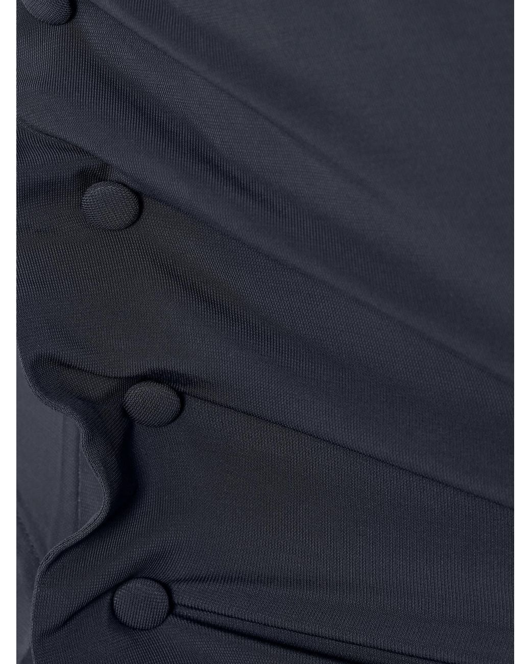 Jean Paul Gaultier Blue Draped Stretch-Jersey Maxi Dress