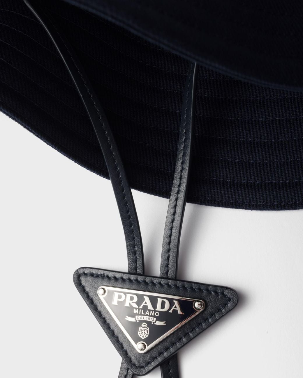 Prada Blue Wide-Brimmed Drill Hat for men