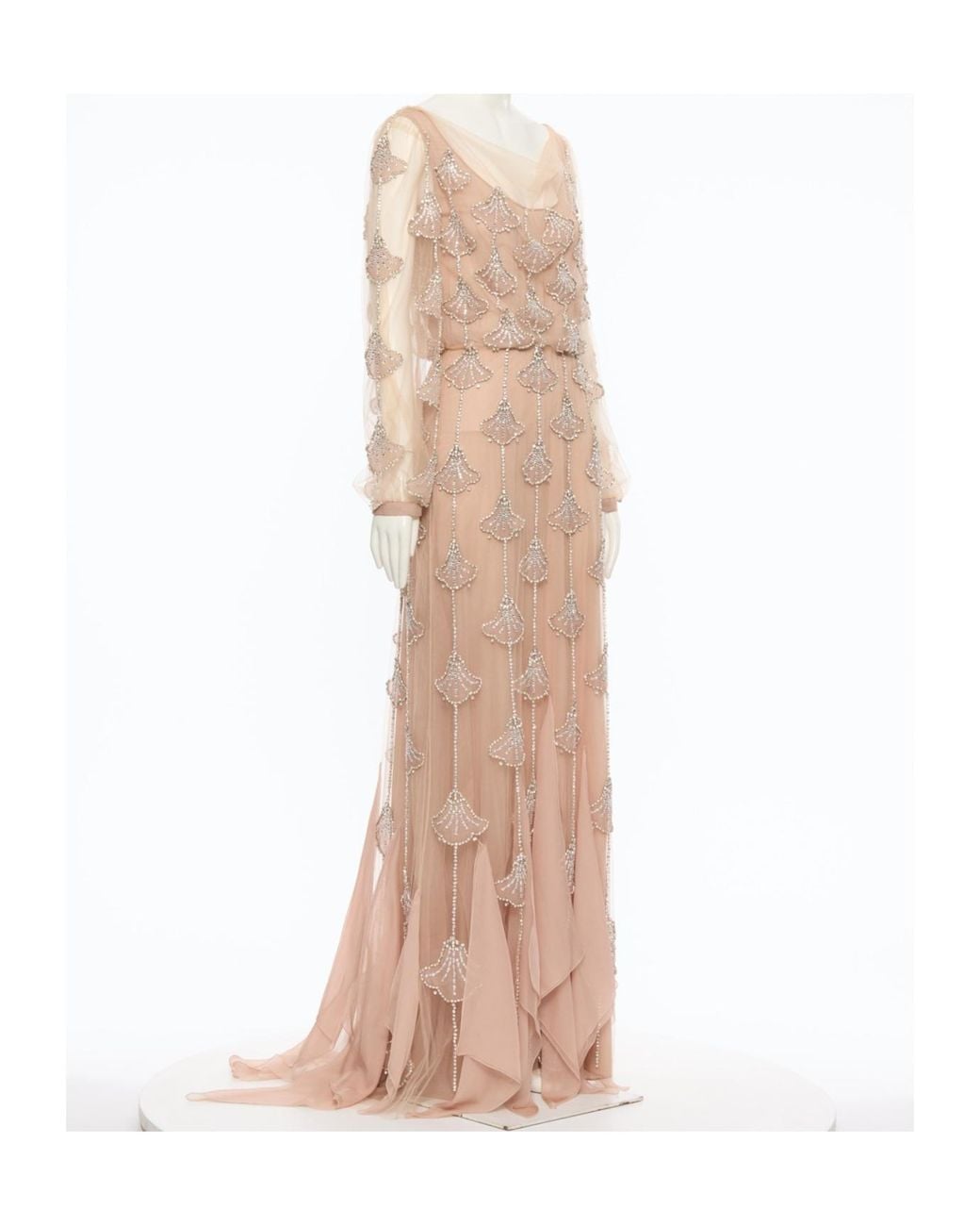 Valentino Natural Long Sleeve Dress