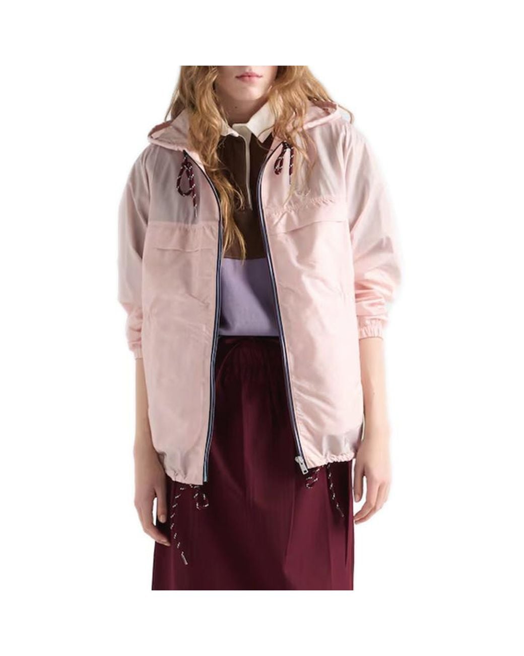 Prada Pink Zip-Up Hooded Jacket