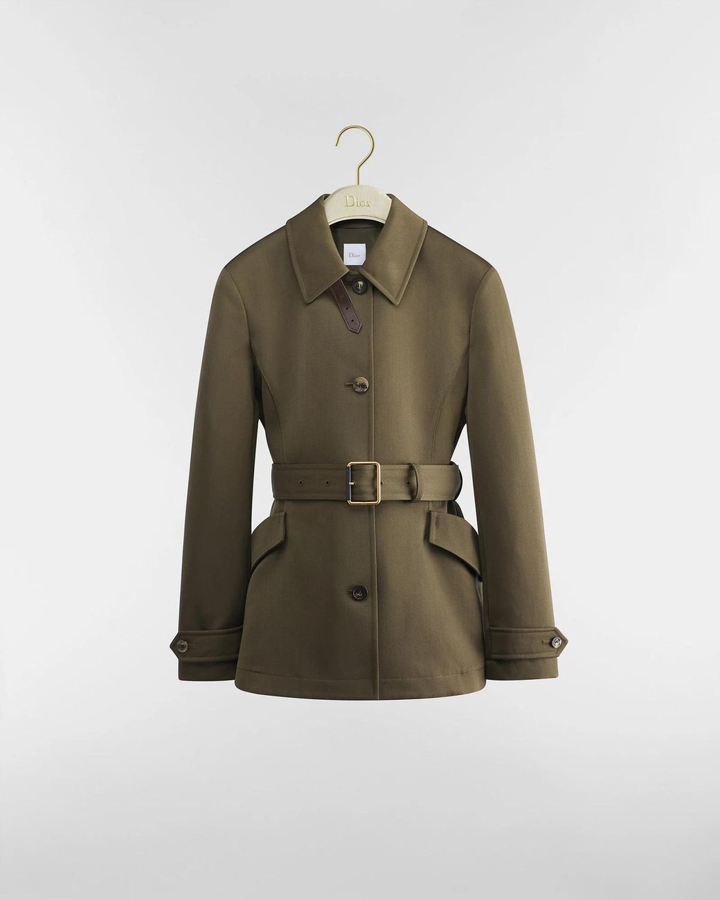 Dior Green Fitted Belted Jacket