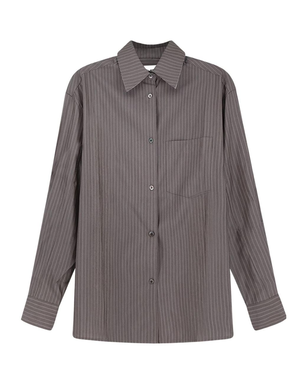 TONYWACK Gray Pinstripe Long Sleeve Shirt