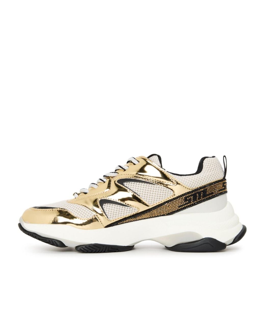 Steve Madden White Meshpanel Metallic Chunky Sneaker