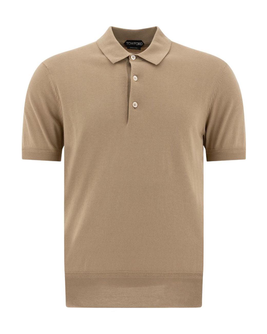 Tom Ford Natural Fint Knit Polo Shirt for men