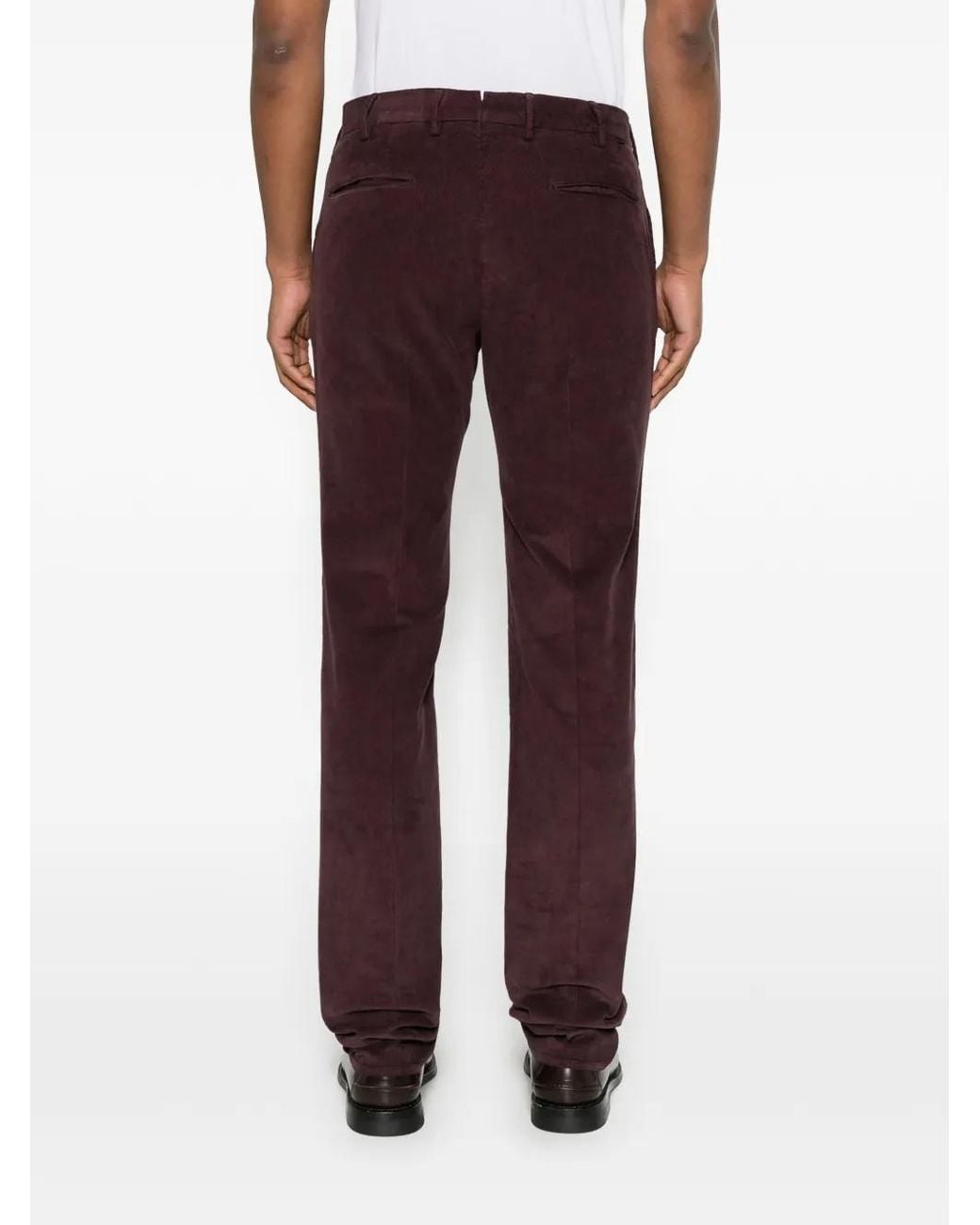 Incotex Red Corduroy Trousers for men