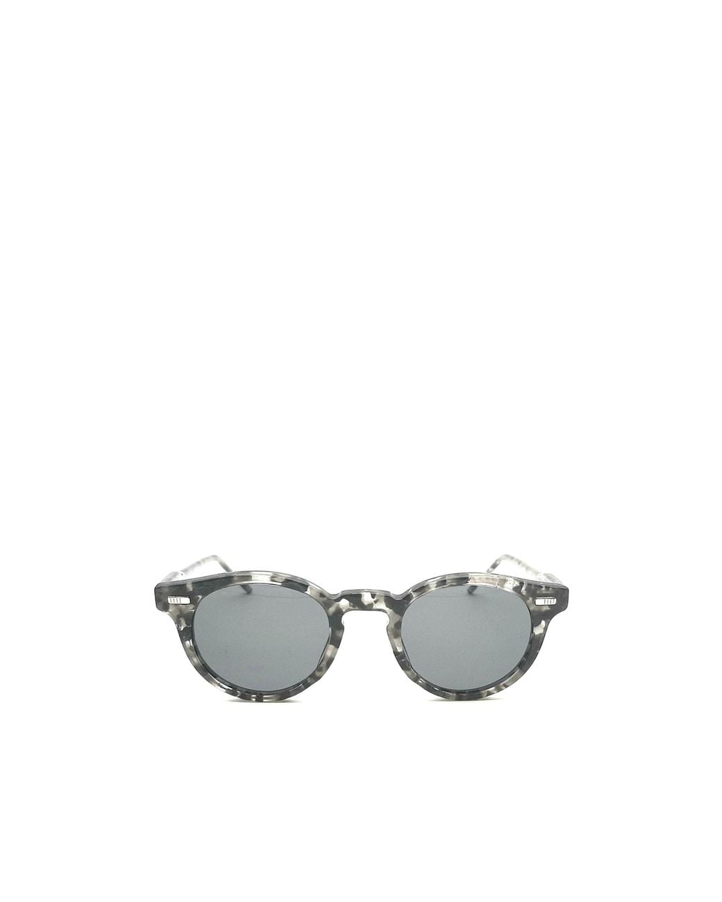 Thom Browne White Eyewear Round Frame Sunglasses