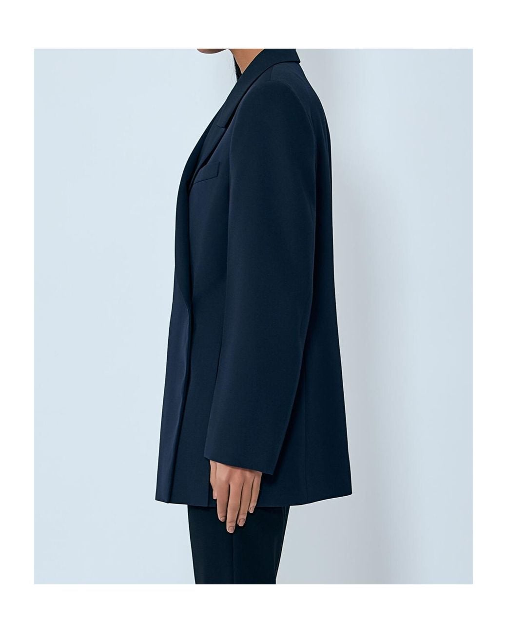 Jil Sander Blue Gabardine Double Breasted Blazer
