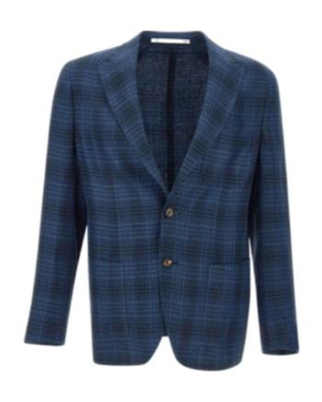 Eleventy Blue Plaid Blazer Jacket for men