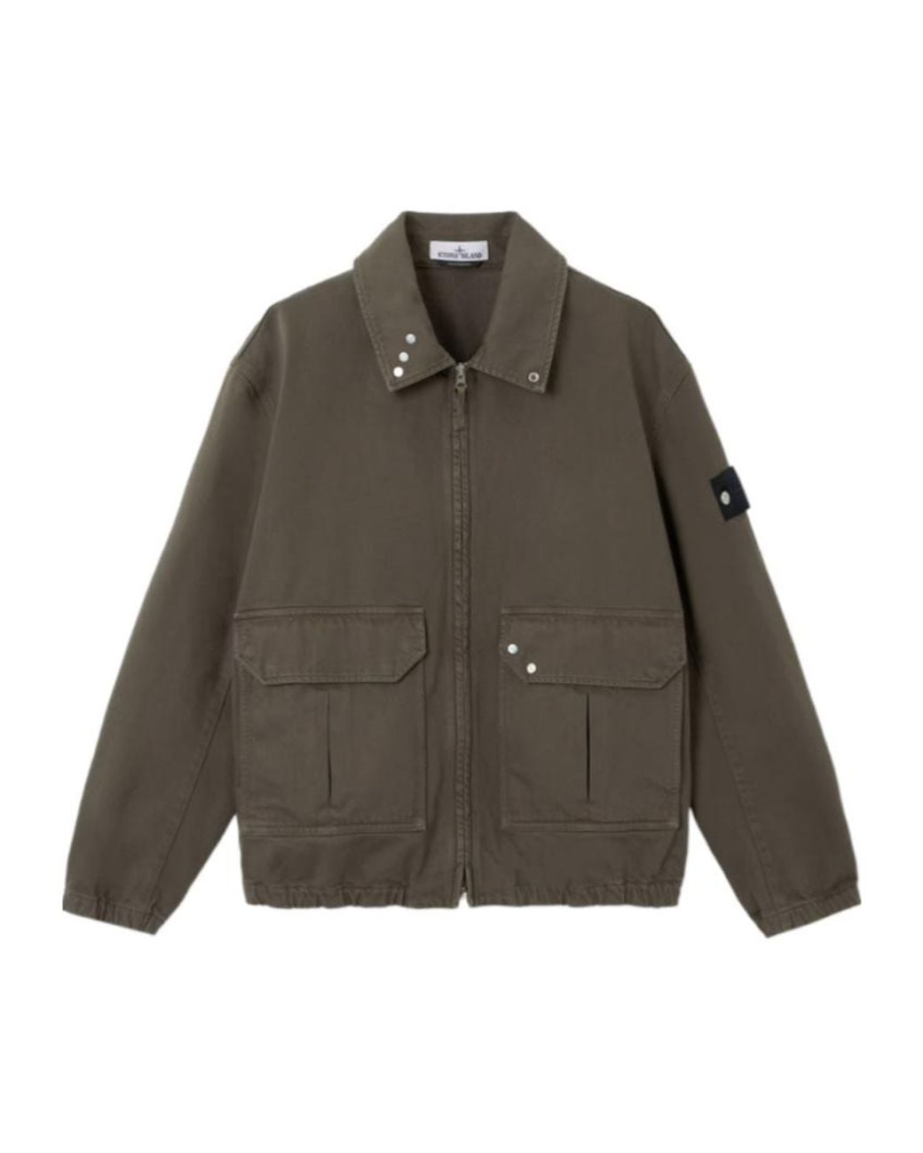 Stone Island Green Denim Coach Jacket for men