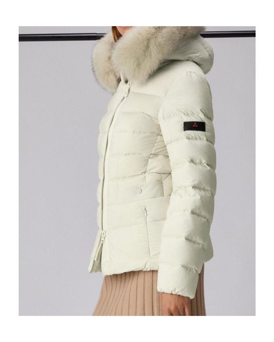 Peuterey White Turmalet Fur-Trimmed Down Coat for men