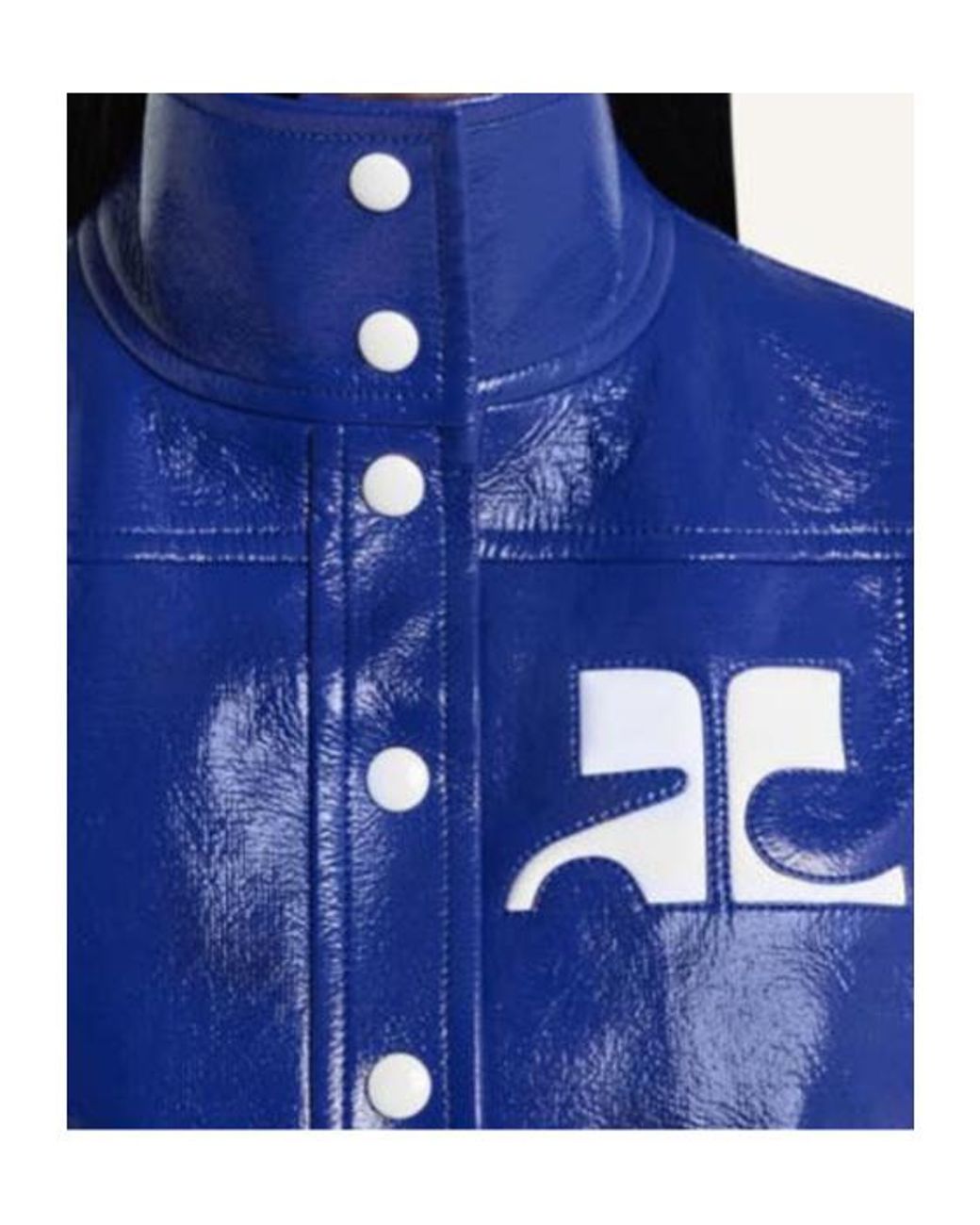 Courreges Blue Reedition Vinyl Jacket