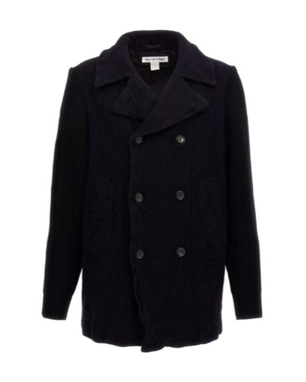 Comme des Garçons Blue Comme Des Garçons Shirt Double Breasted Long Sleeved Coat for men
