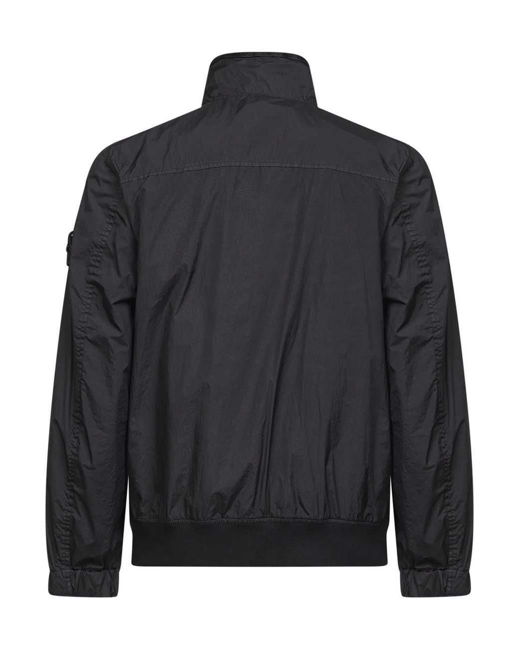 Stone Island Black Lightweight Nylon Rep Jacket for men