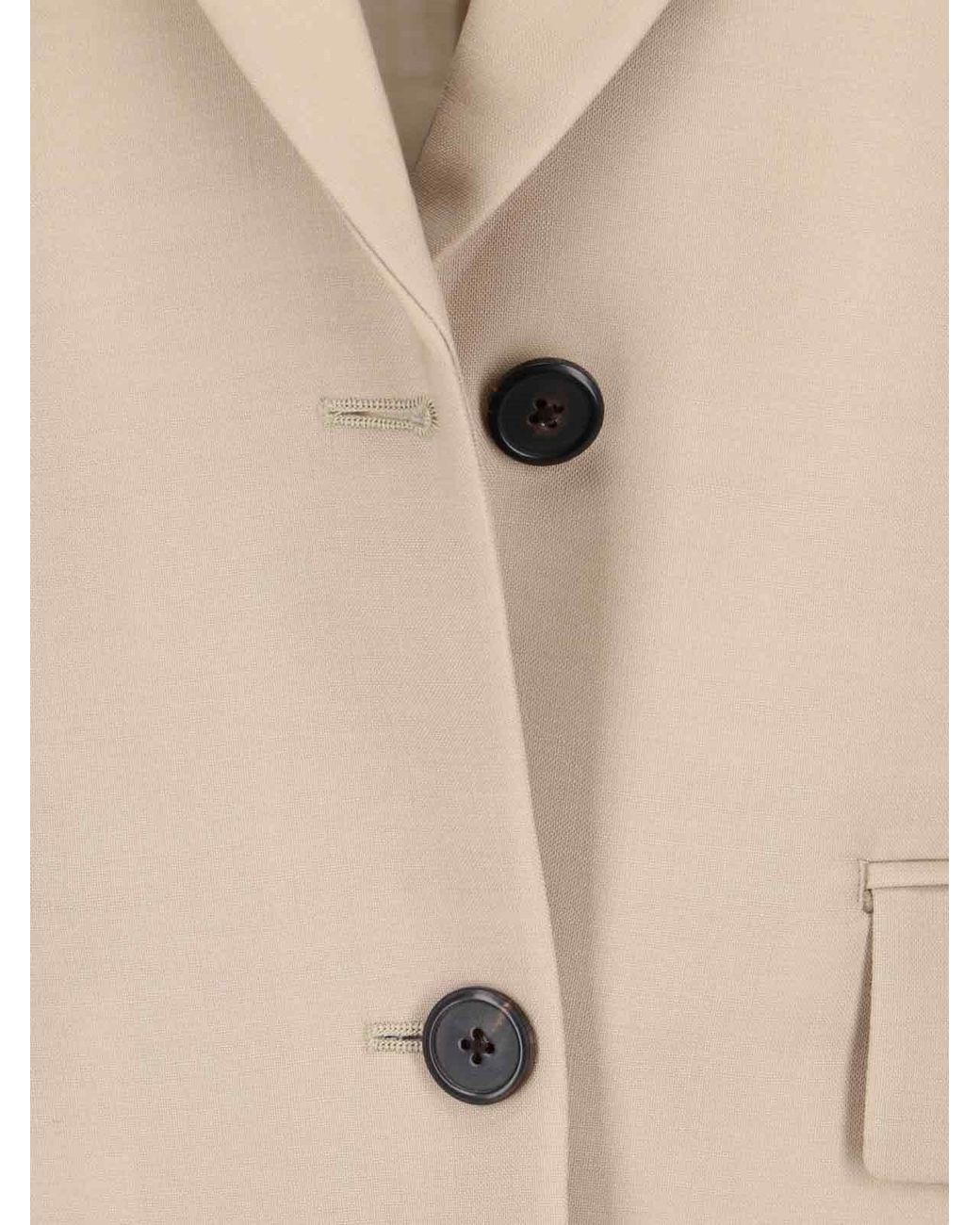 Prada Natural Single-Breasted Jacket