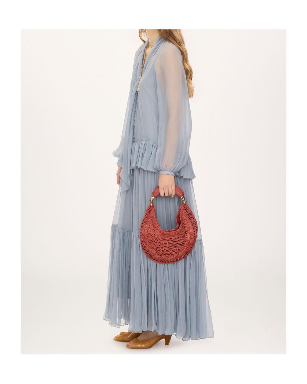 Chloé Gray Chloé Fluid Long Dress