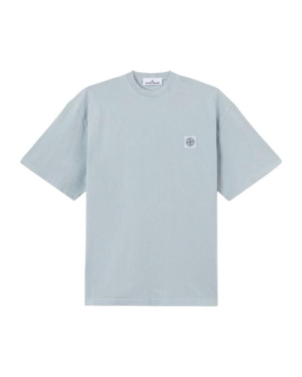 Stone Island Blue Short Sleeve Crewneck T-Shirt for men