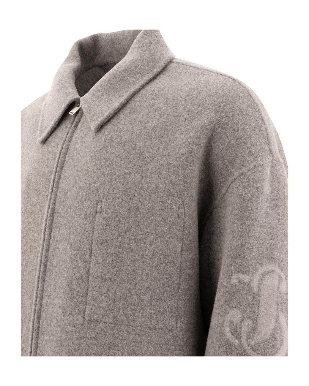 Jil Sander Gray Premium Wool Relaxed Blazer for men