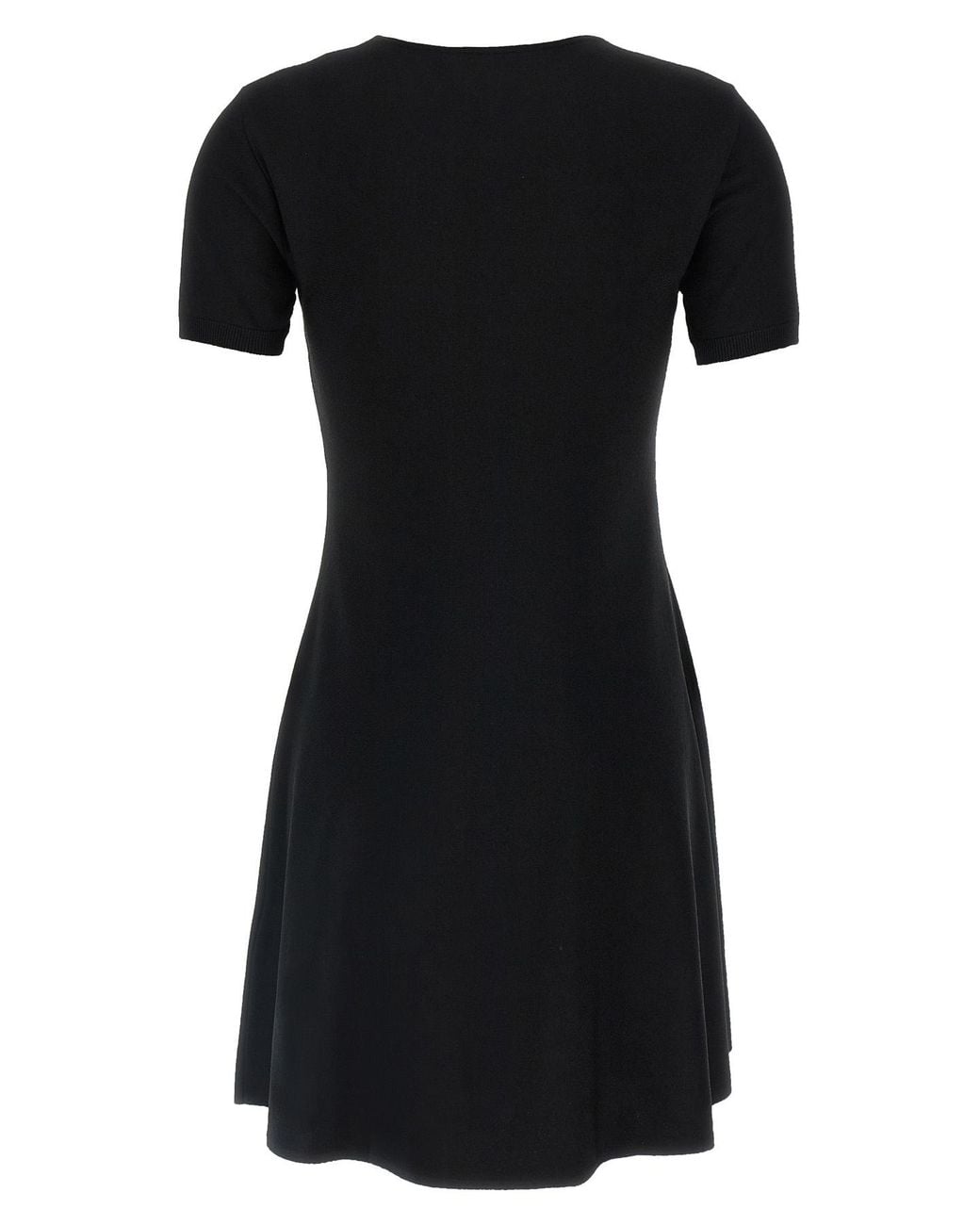 Valentino Black Bow Detailed Short-Sleeved Mini Dress