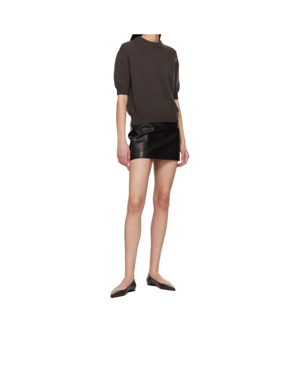 Aeyde Brown Cassy Pointed-Toe Ballet Flats