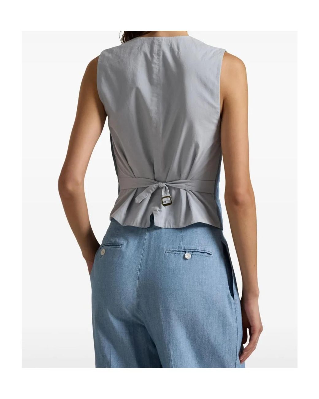 Polo Ralph Lauren Blue Sleeveless Buttoned Waistcoat