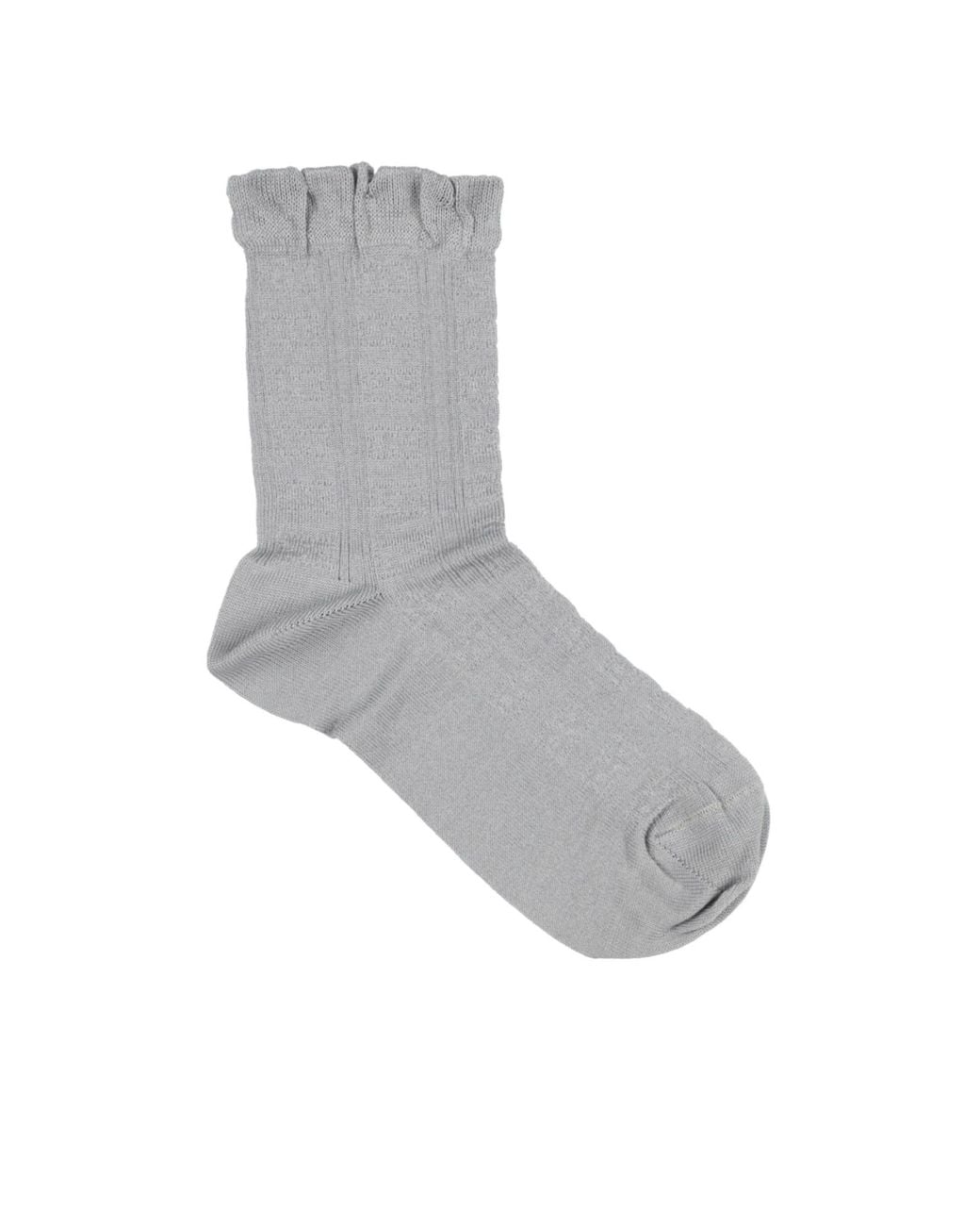 Ganni Gray Simple Solid-Colored Short Socks