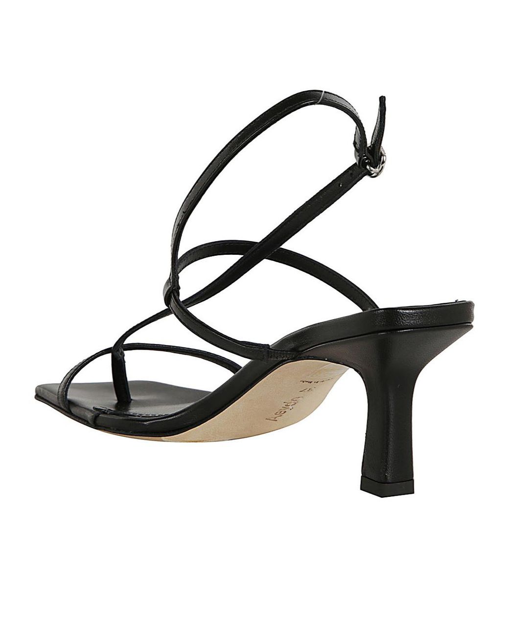 Aeyde Metallic Elise T-Bar Strap Sandals