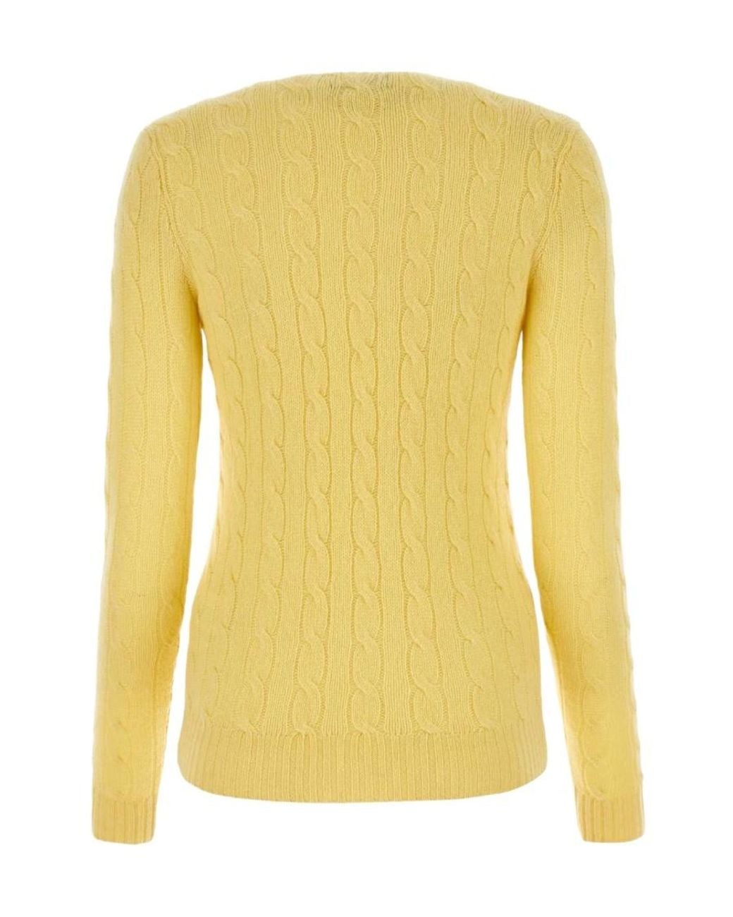 Polo Ralph Lauren Yellow Polo Pony Cable-Knit Jumper
