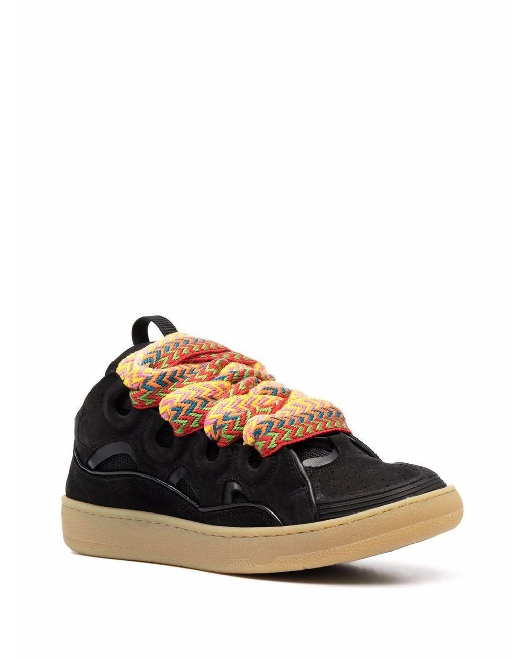 Lanvin Black Curb Lace-Up Sneakers
