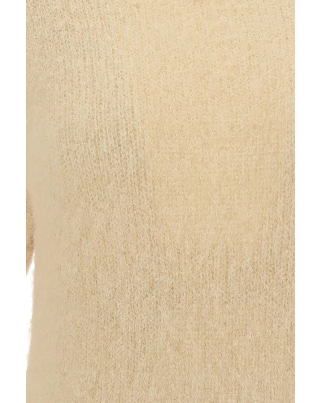 AMI Natural Ami Brushed Crewneck Knit Sweater