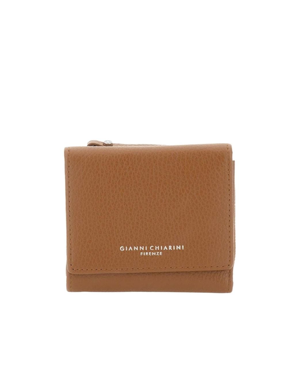 Gianni Chiarini Brown Grain Compact Wallet