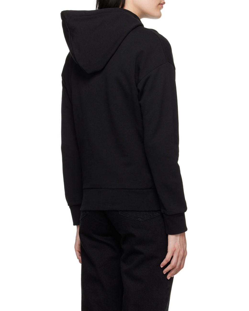 A.P.C. Black Logo Printed Drawstring Hoodie