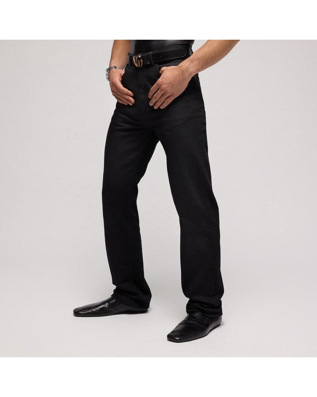 Gucci Black Washed Cotton Denim Pants for men