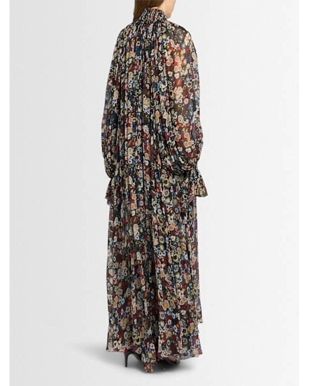 Khaite White Edgar Silk Turtleneck Long Dress