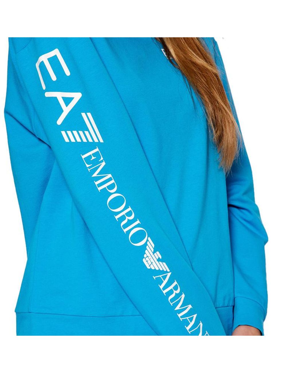 Emporio Armani Blue Logo Details Sweater