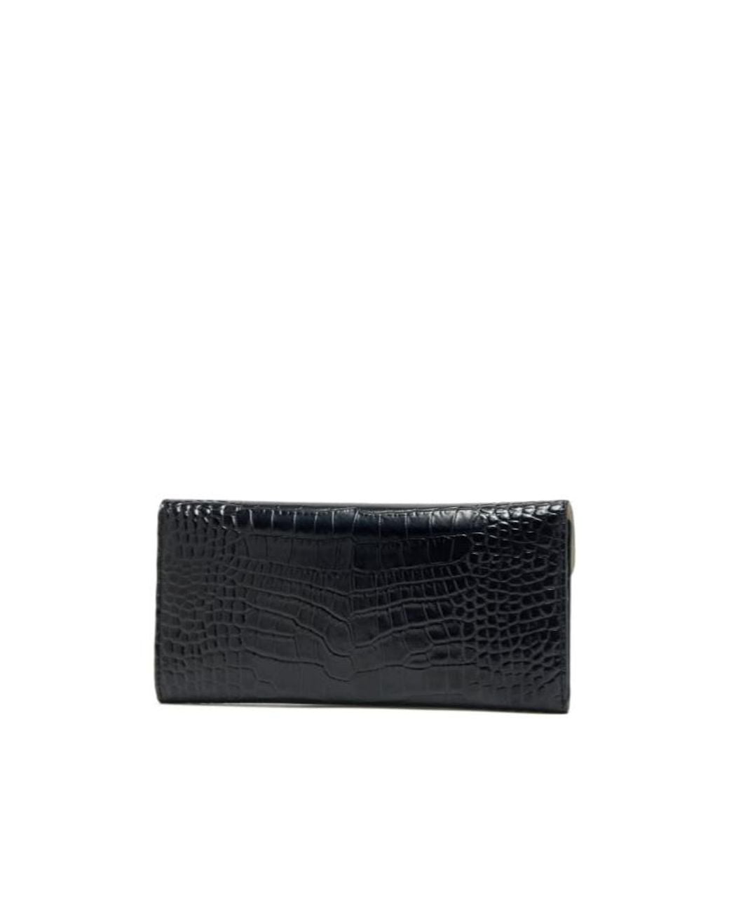 Totême  Black Totême T-Lock Embossed Wallet
