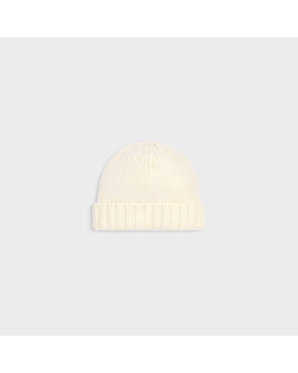 Céline White Triomphe Beanie