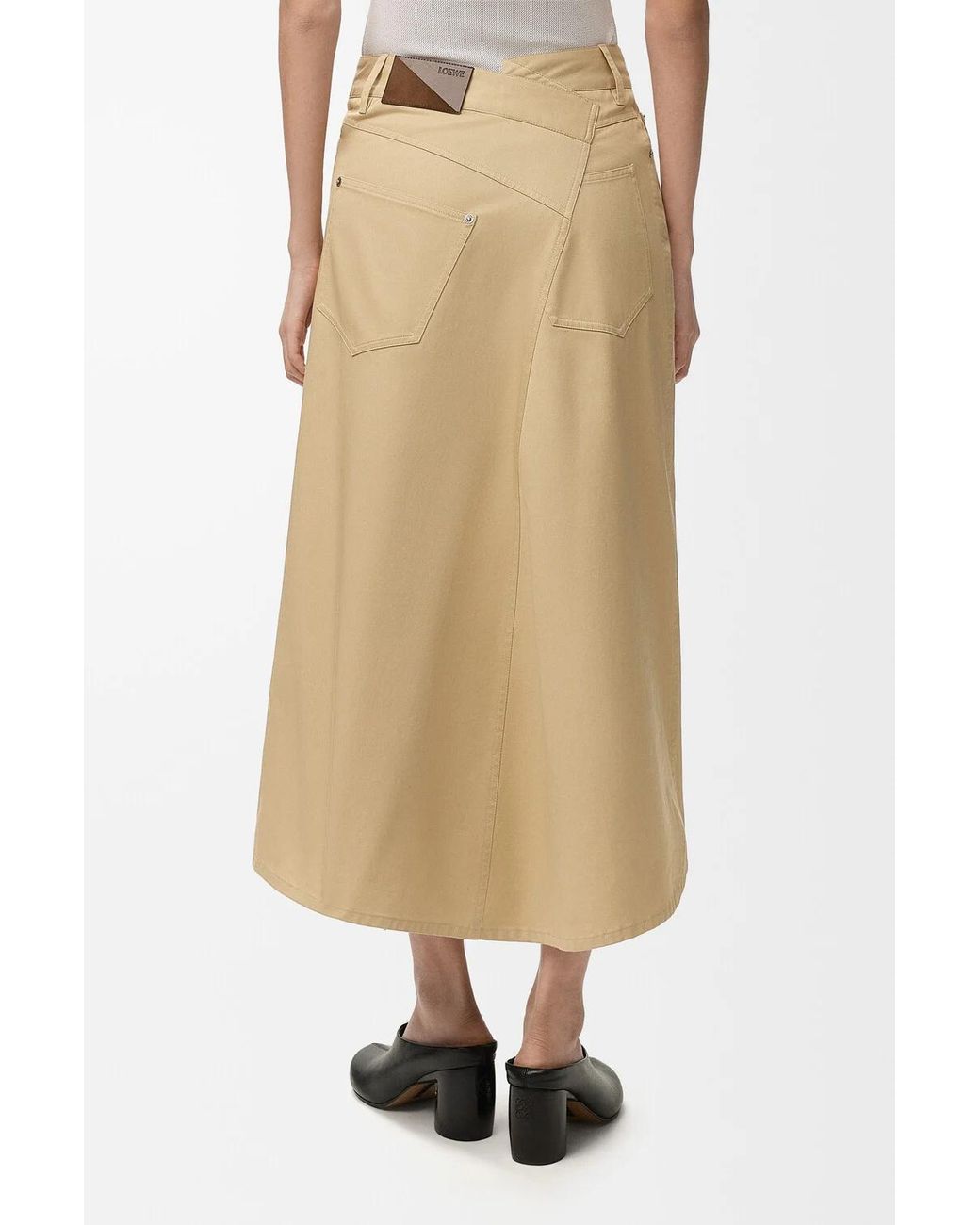 Loewe Natural Asymmetric Mid Waist Skirt