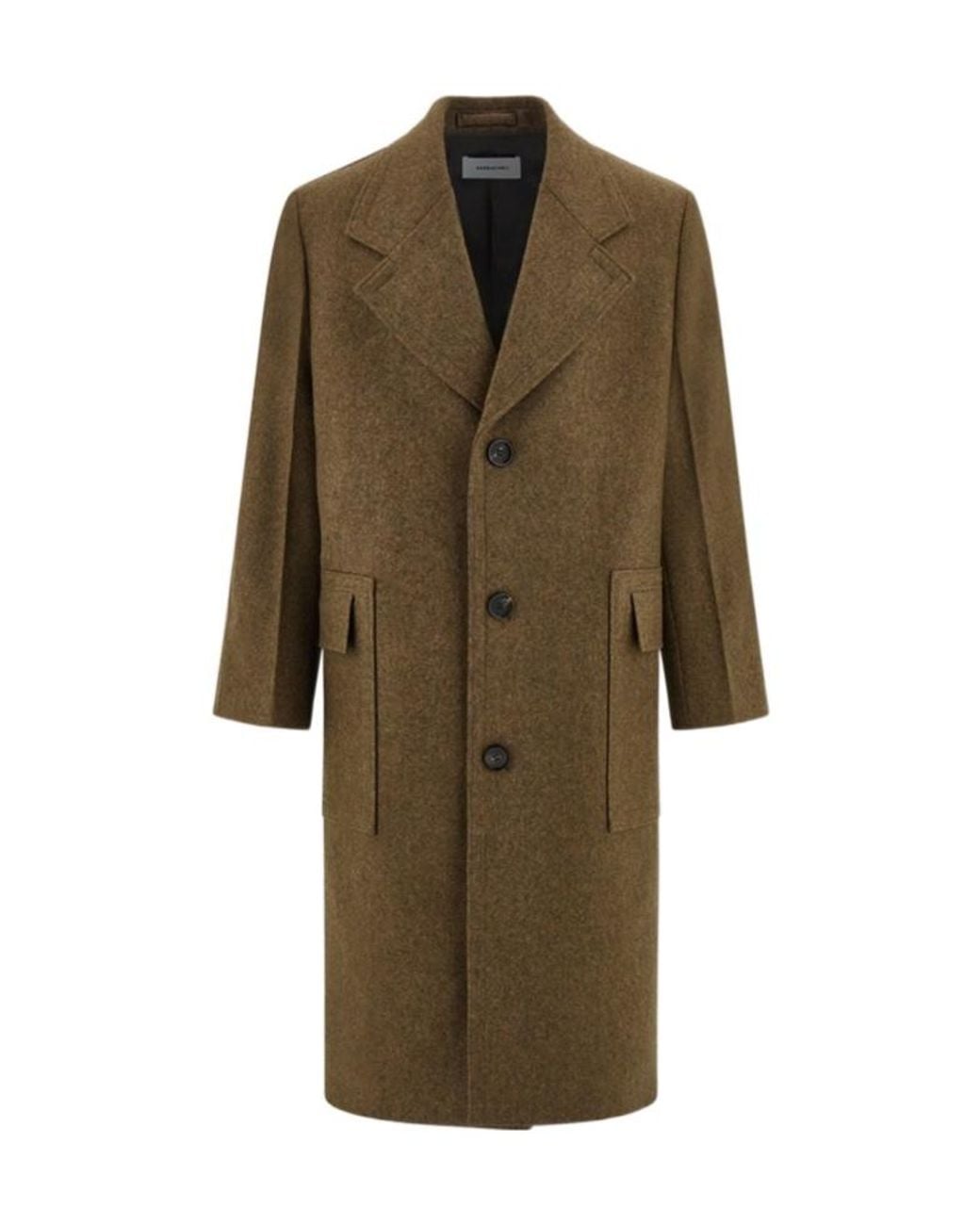 Ferragamo Natural Oversized Single-Breasted Coat for men