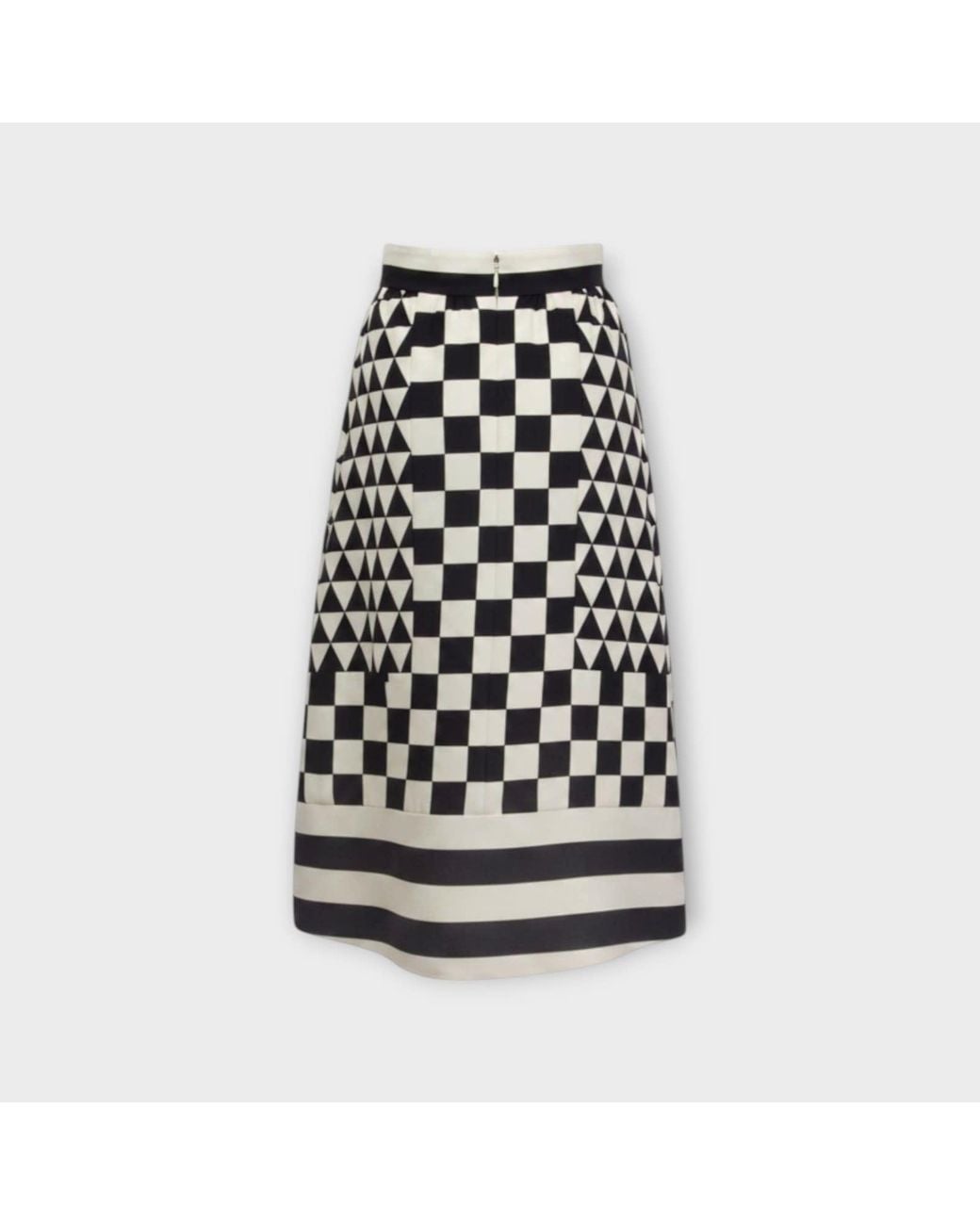 Valentino White Patterned Skirt