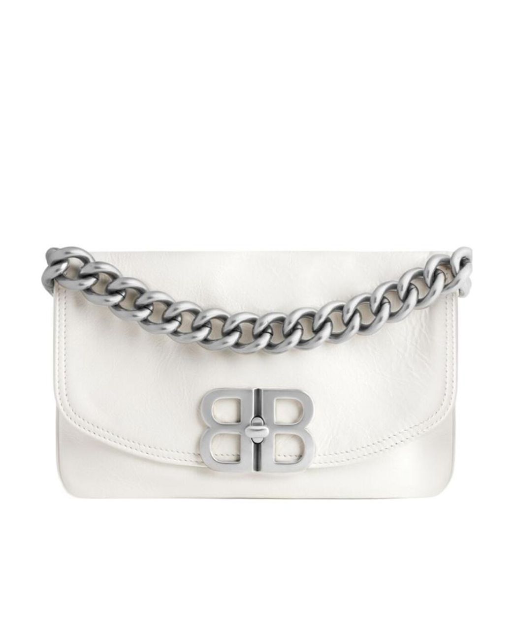 Balenciaga White Bb Soft Small Shoulder Bag
