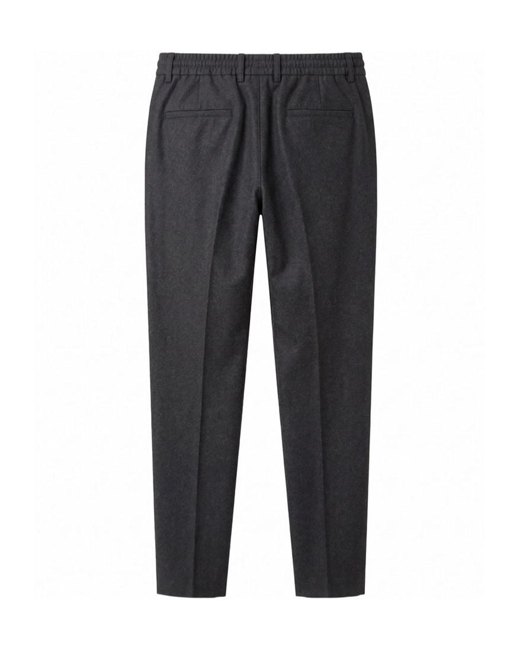 Incotex Black Elastic-Waist Casual Trousers for men