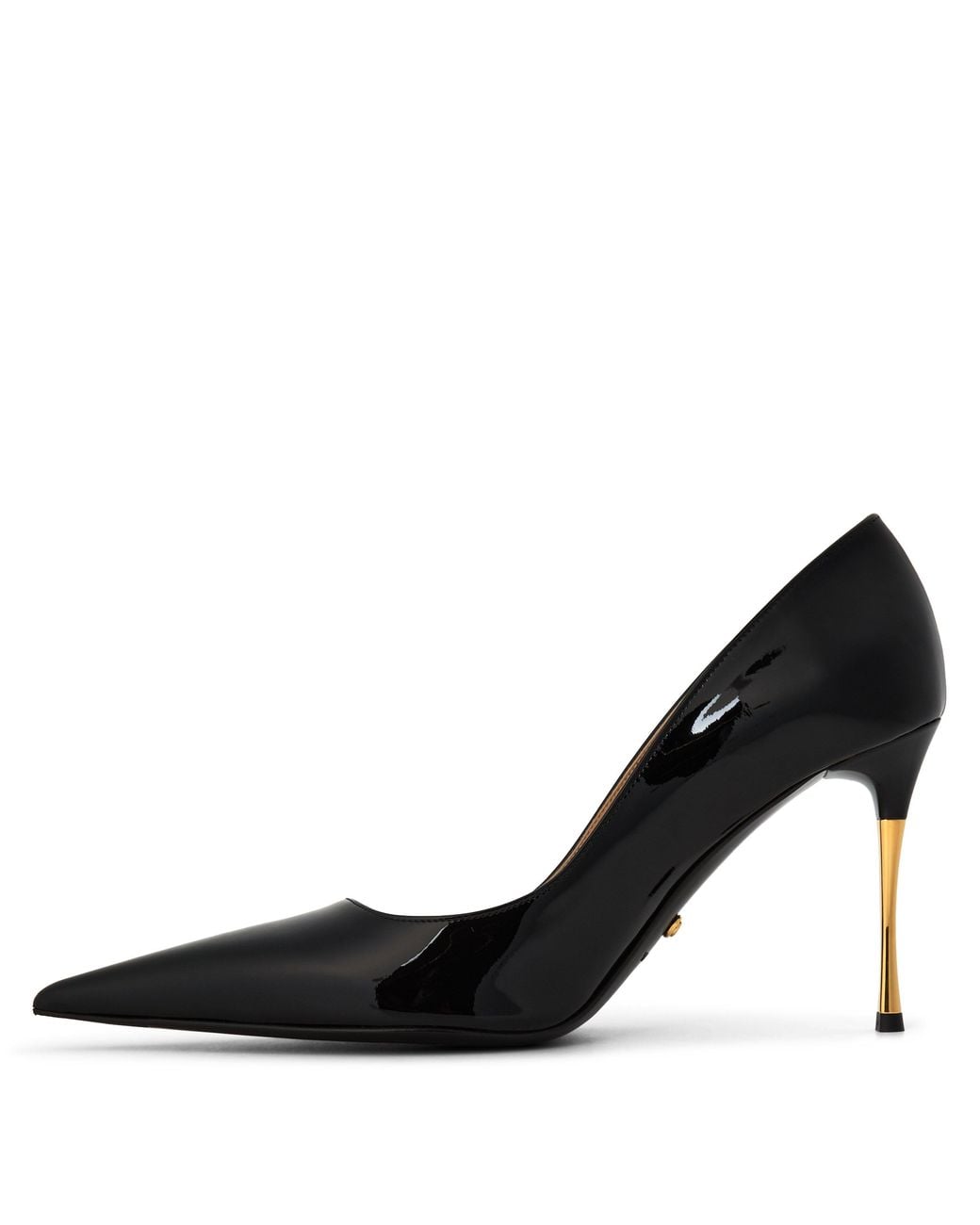 Mach & Mach Black Pointedtoe Slipon Pump