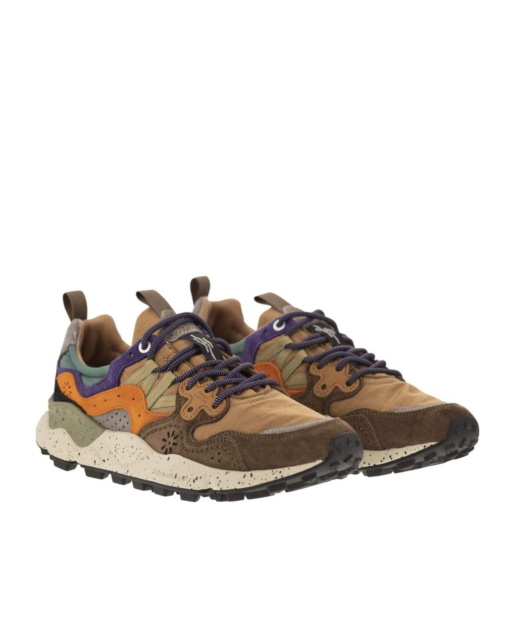 Flower Mountain Brown Yamano 3 Lace-Up Sneakers for men