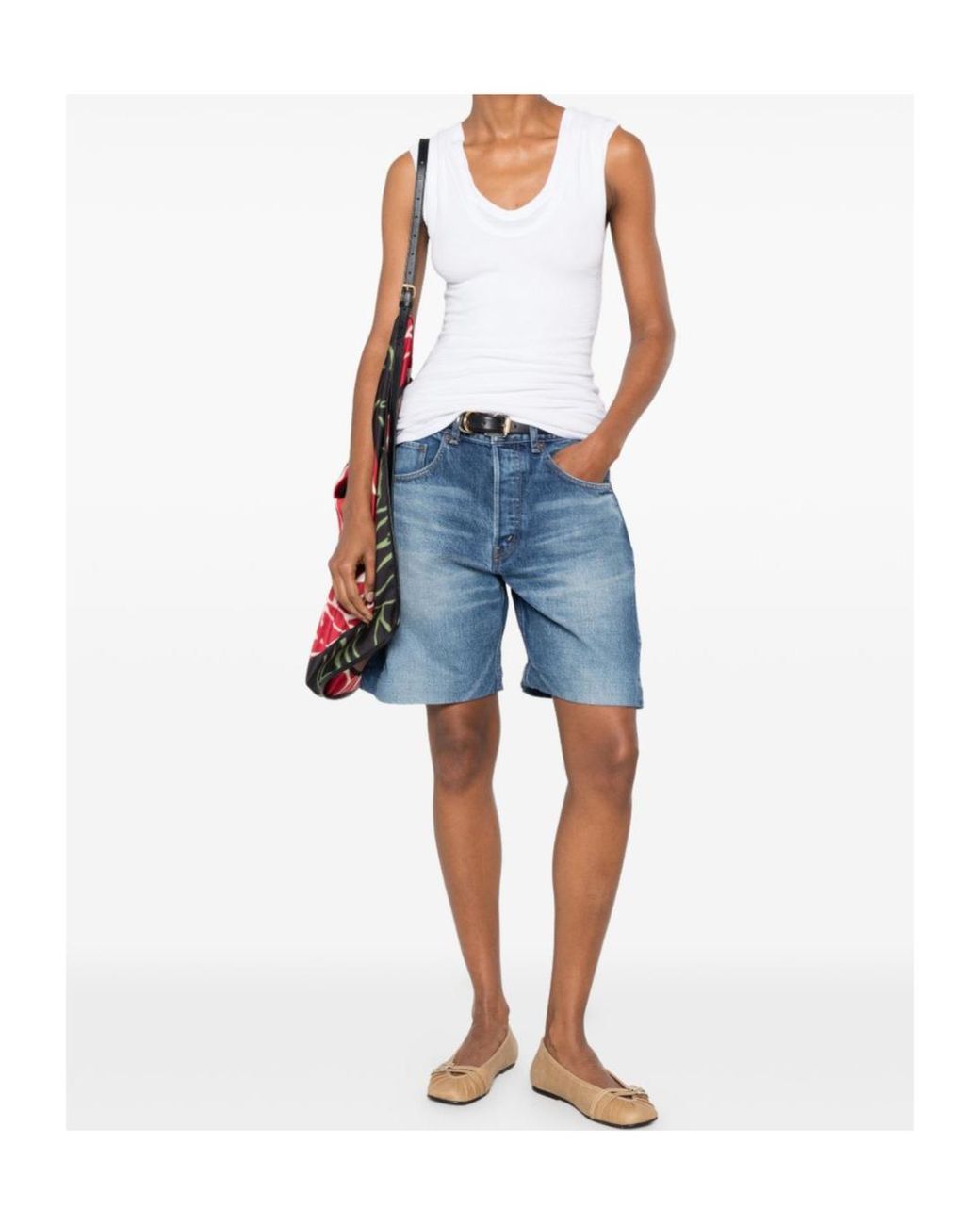 Céline Blue Logo-Patch Shorts