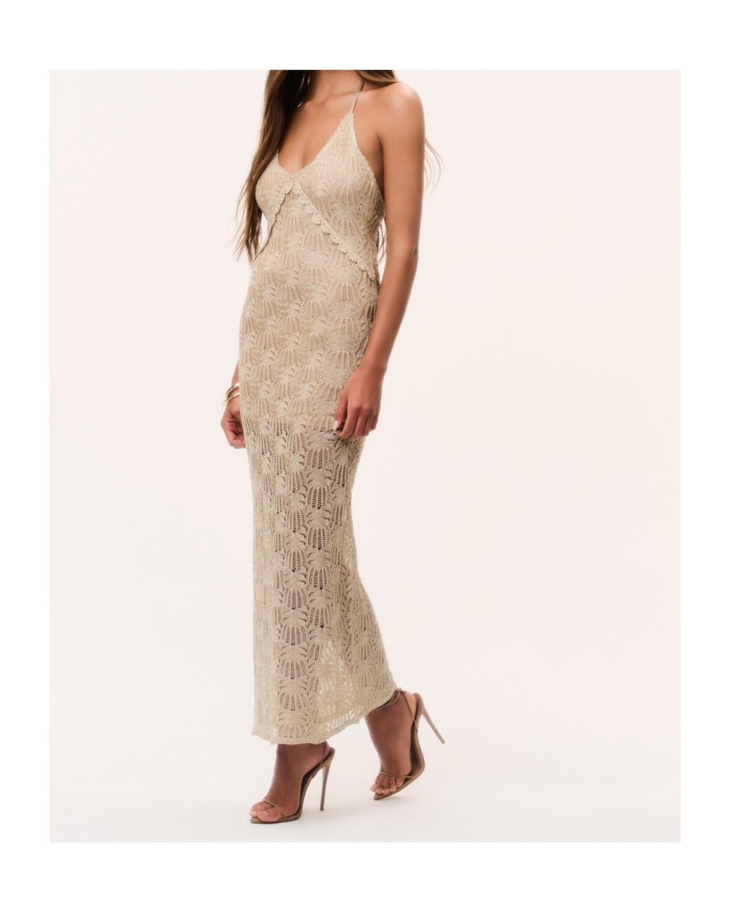 LoveShackFancy Natural Vreya Lace Maxi Dress