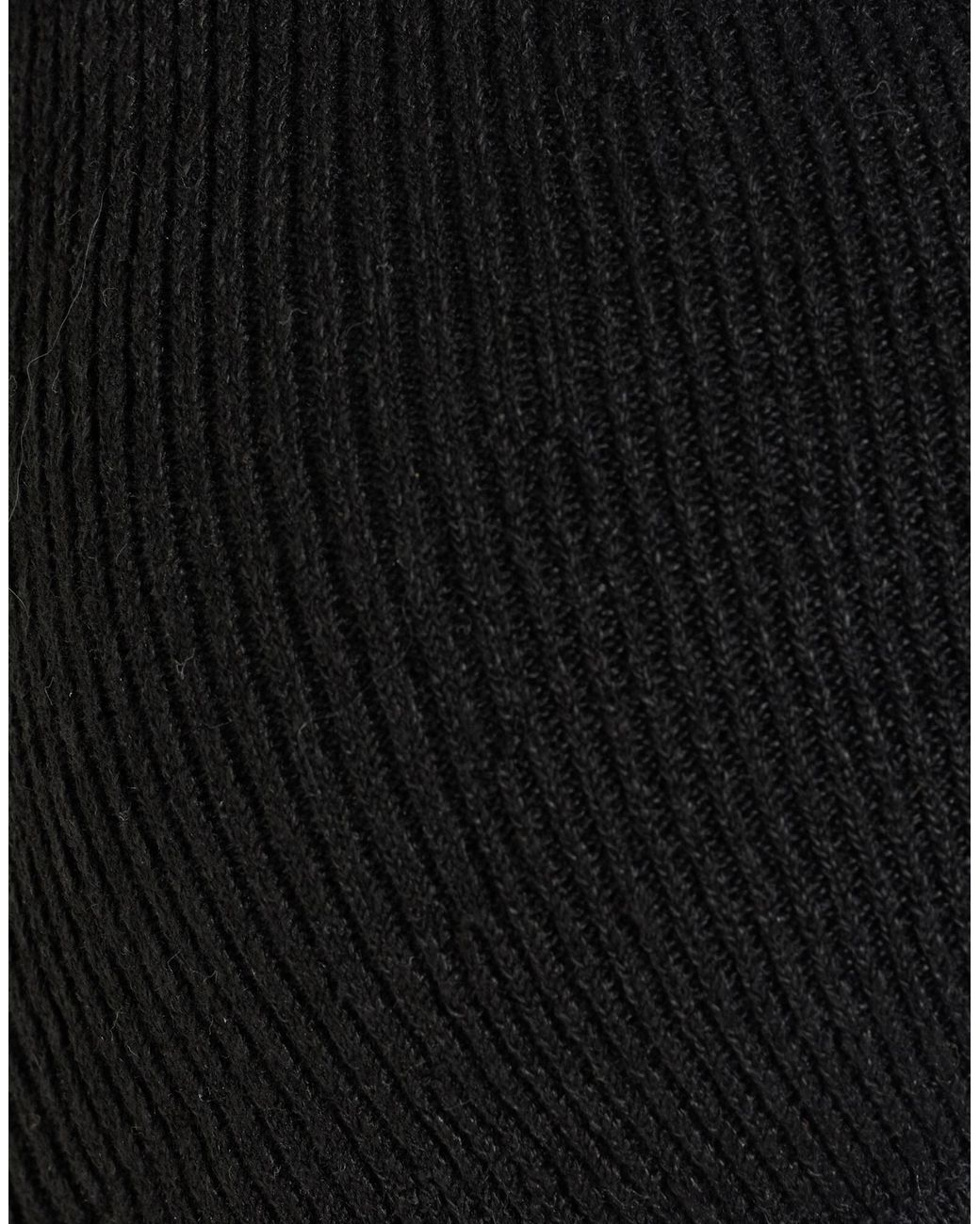 Jacquemus Black Solid-Colored Knitted Cropped Tank Top