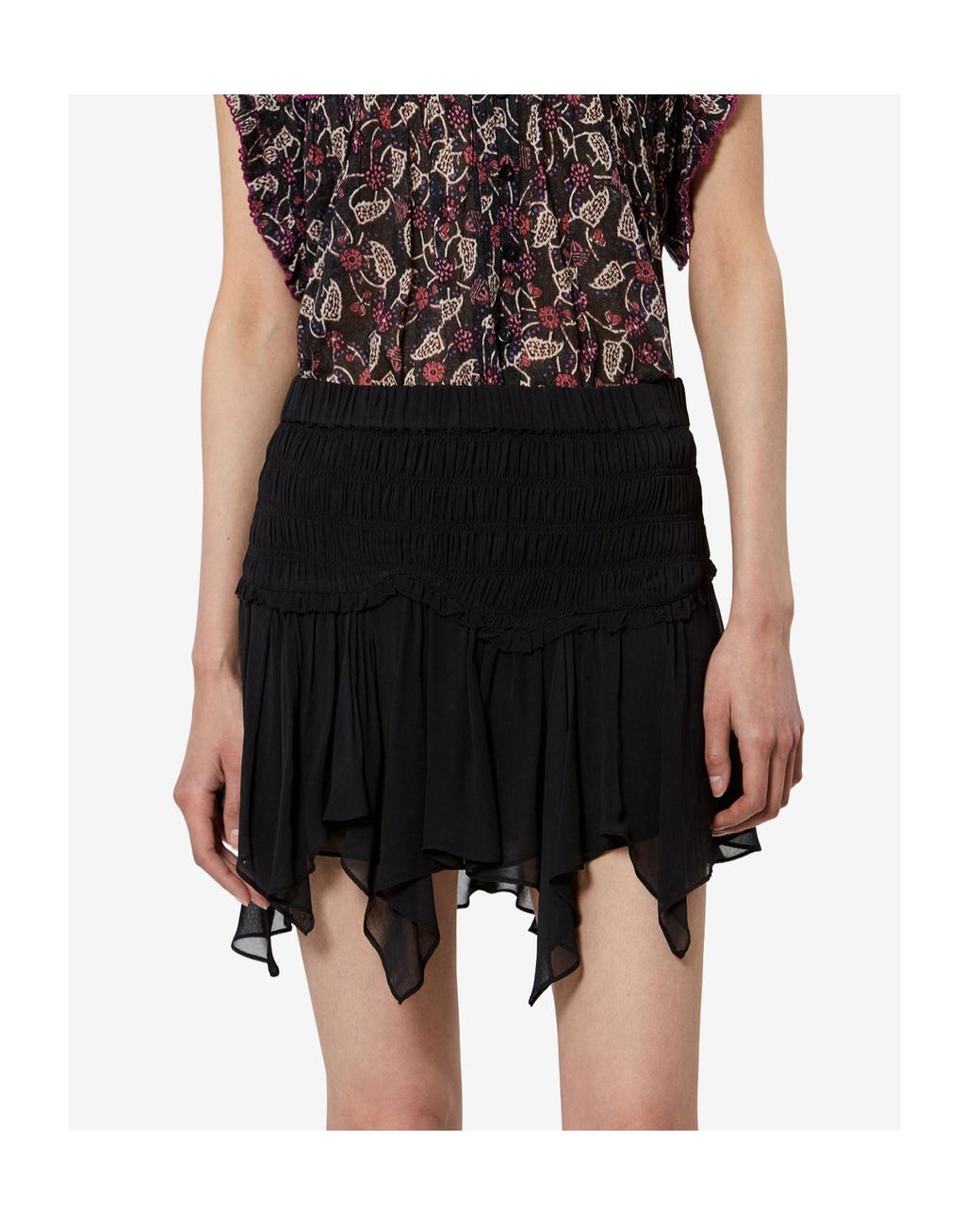 Isabel Marant Black Isabel Marant Étoile Fiala Ruffled Skirt